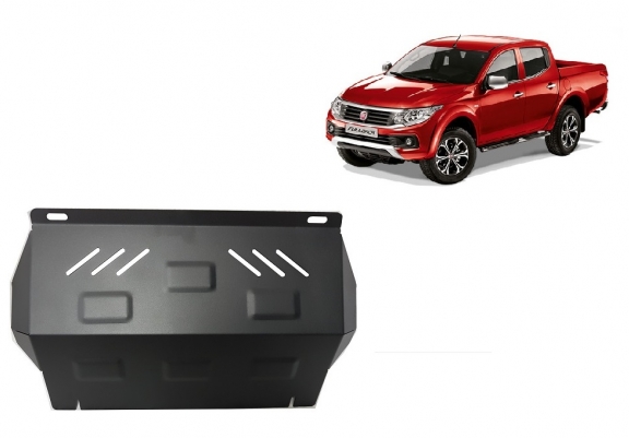 Steel radiator skid plate for Fiat Fullback