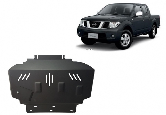 Steel skid plate for Nissan Navara D40