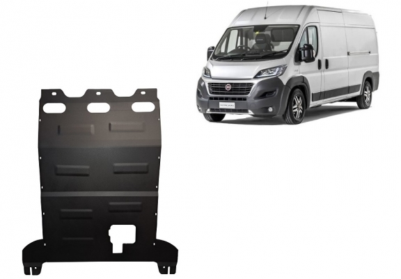 Steel skid plate for Fiat Ducato