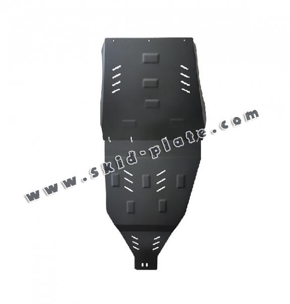 Steel gearbox skid plate for Nissan Navara D40