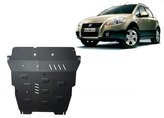 Steel skid plate for Fiat Sedici
