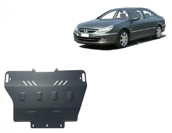 Steel skid plate for Peugeot 607