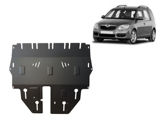 Steel skid plate for Skoda Roomster