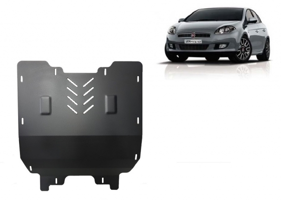 Steel skid plate for the protection of the engine and the gearbox for Fiat Bravo