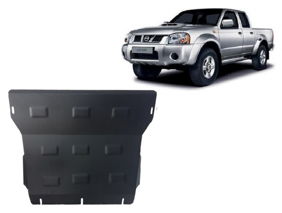 Steel skid plate for the protection of the engine and the radiator for Nissan Navara D22