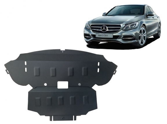 Steel skid plate for Mercedes C-Class W205