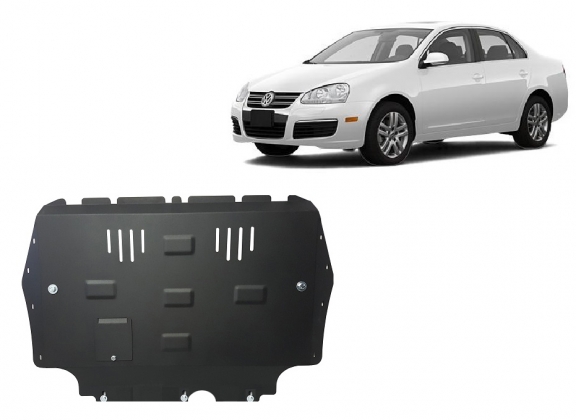 Steel skid plate for VW Jetta