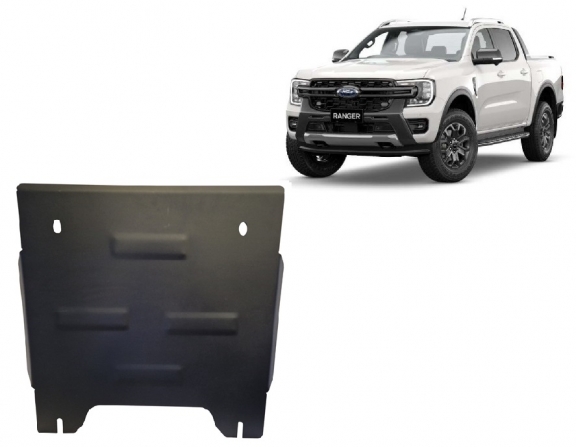 Steel transfer case skid plate for Ford Ranger