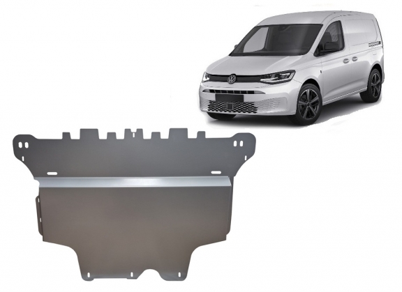 Aluminum skid plate for VW Caddy