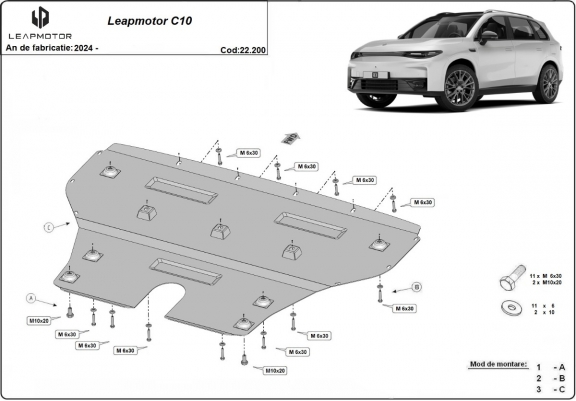 Steel skid plate for Leapmotor C10
