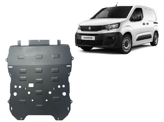 Steel skid plate for Peugeot Partner