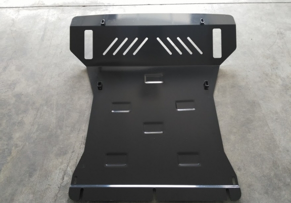 Steel skid plate for the protection of the engine and the radiator for Mitsubishi Pajero 4 (V80, V90)