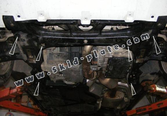 Steel skid plate for the protection of the engine, gearbox and differential for Mercedes A-Class W169