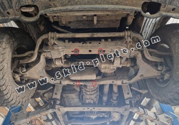 Steel skid plate for Nissan Navara D40