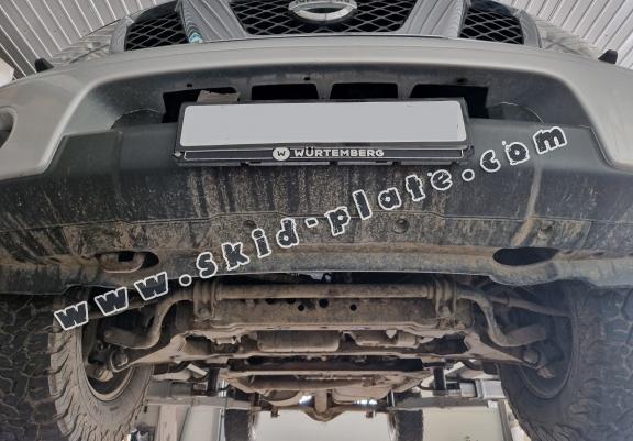 Steel skid plate for Nissan Navara D40