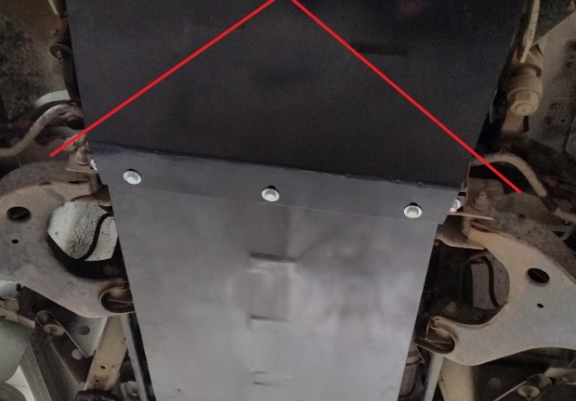 Steel gearbox skid plate for Nissan Navara D22