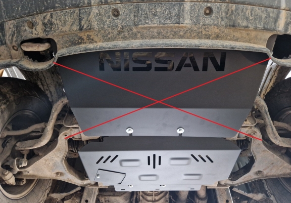 Aluminum skid plate for Nissan Navara