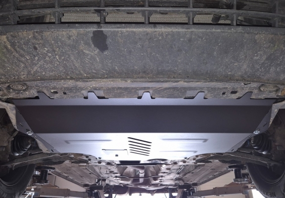 Aluminum skid plate for Skoda Superb II