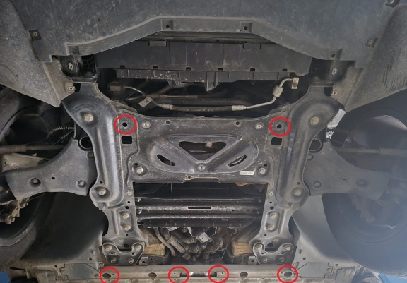 Steel skid plate for Skoda Enyaq