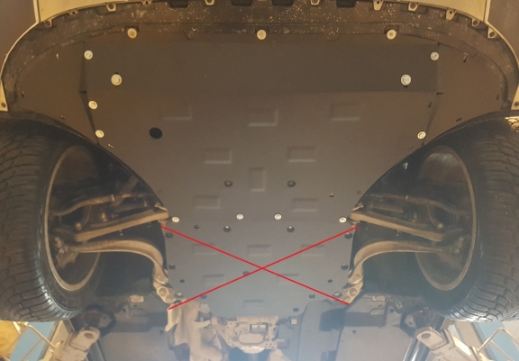 Steel skid plate for Volkswagen Touareg