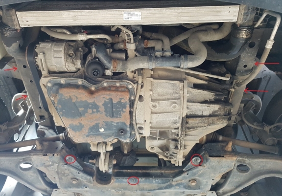 Steel skid plate for Opel Movano B 