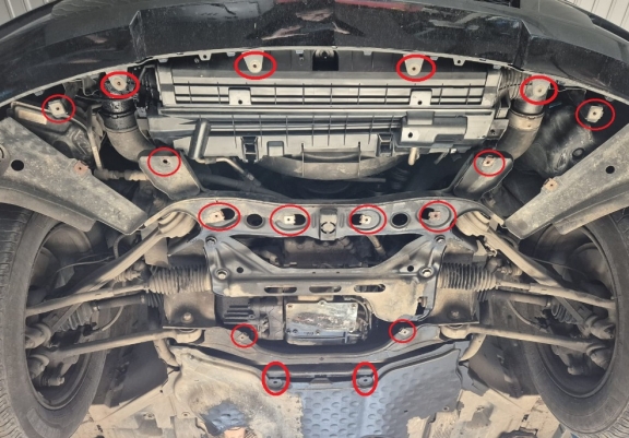 Steel skid plate for  Mercedes GLK X204