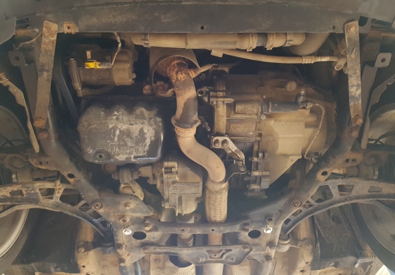 Steel skid plate for the protection of the engine and the gearbox for Mini Countryman R60