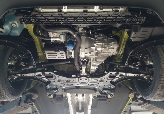 Steel skid plate for Hyundai Kona