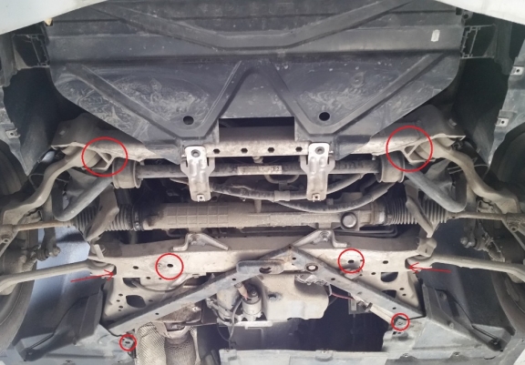 Steel skid plate for BMW Seria 3 E90/91/92