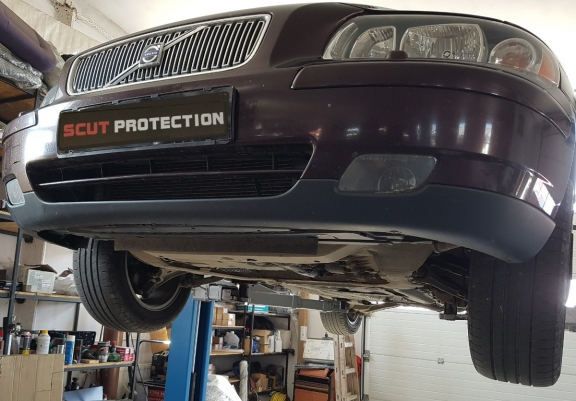 Steel skid plate for Volvo V70