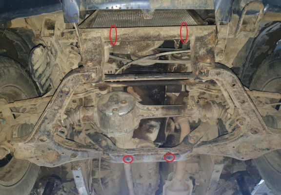 Steel skid plate for Suzuki X90