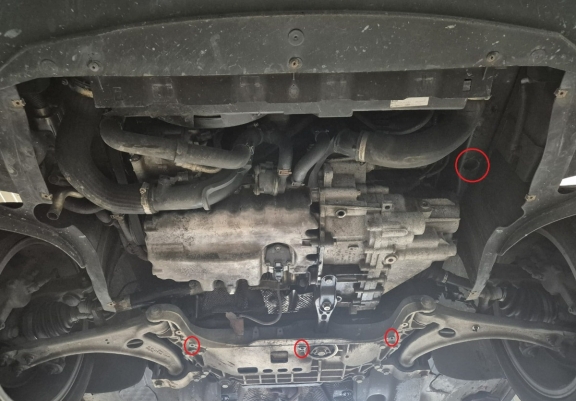 Steel skid plate for Seat Alhambra