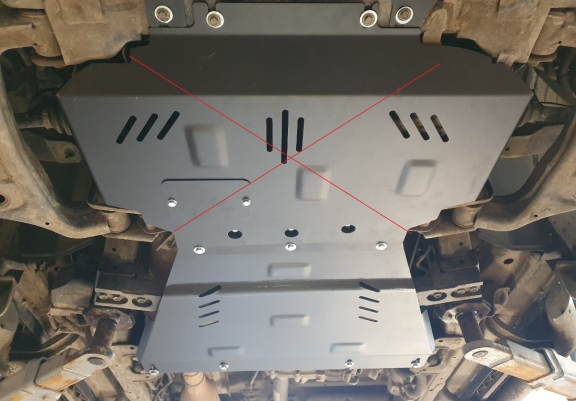 Steel gearbox skid plate and transfer case guard Mercedes X-Class W470