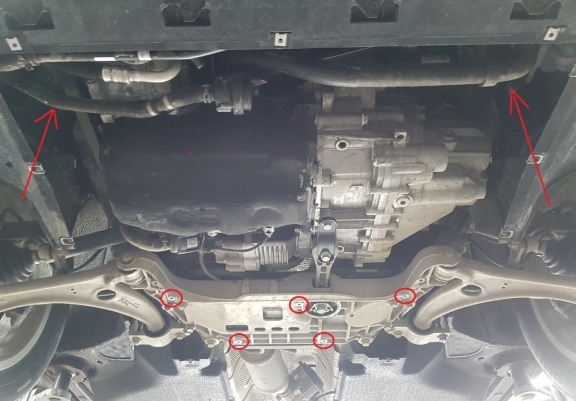 Steel skid plate for Audi Q2