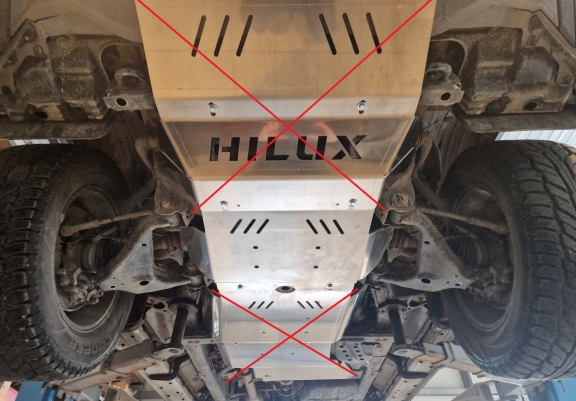 Aluminum skid plate for Toyota Hilux Revo