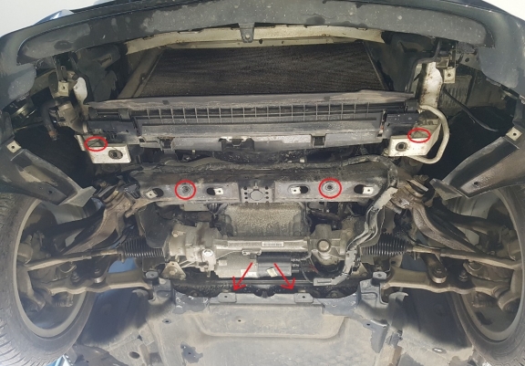 Steel skid plate for Mercedes C-Class W205 4x4