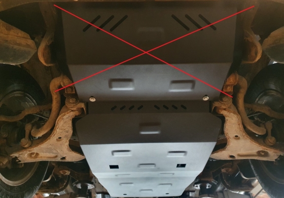 Steel skid plate for Mitsubishi L200