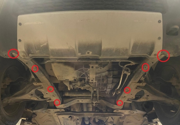 Aluminum skid plate for Dacia Duster