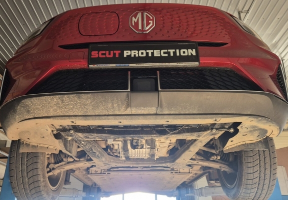 Steel skid plate for MG ZS EV
