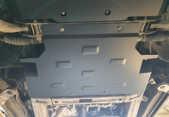 Steel gearbox skid plate for SsangYong Rexton