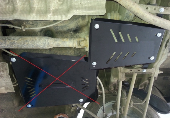 Steel differential skid plate for Dacia Duster