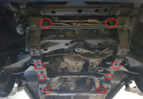 Steel gearbox skid plate for Daihatsu Terios