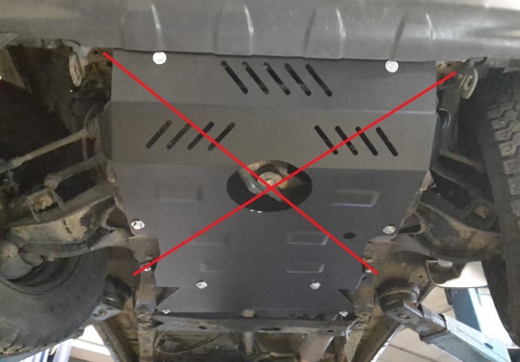 Steel gearbox skid plate for Daihatsu Terios