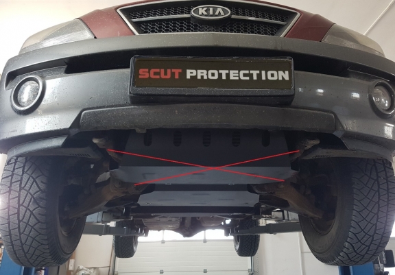 Steel gearbox skid plate for Kia Sorento