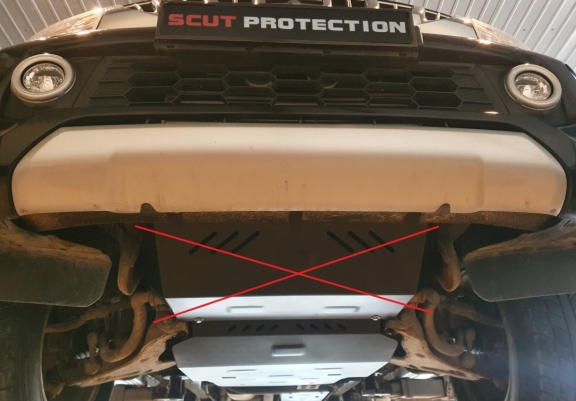 Steel skid plate for Mitsubishi L200