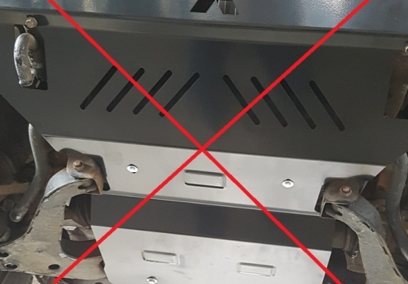 Steel gearbox skid plate for Mitsubishi Pajero 3 (V60, V70)