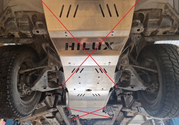 Aluminum gearbox skid plate for Toyota Hilux Revo