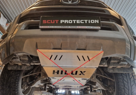 Aluminum differential skid plate for Toyota Hilux Invincible