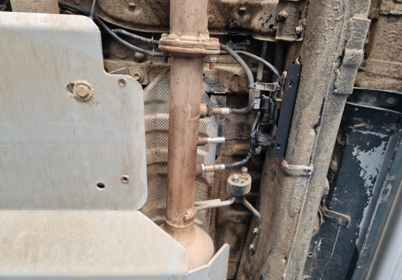 Aluminum DPF sensor skid plate  for Toyota Hilux