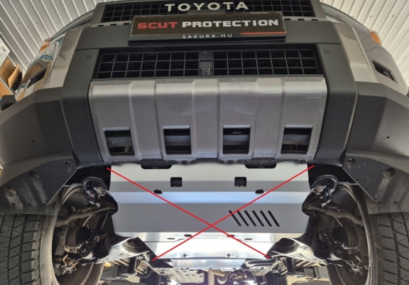 Aluminum gearbox skid plate for Toyota Land Cruiser 250